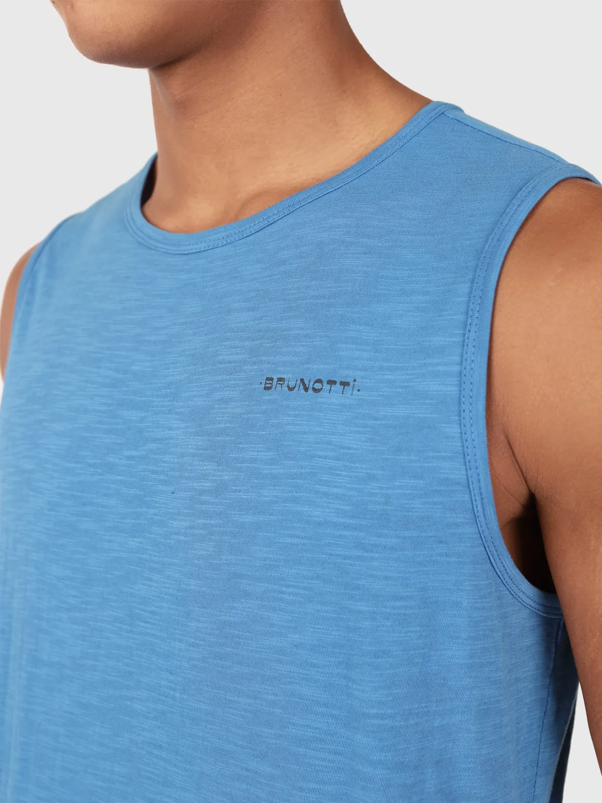 Malaku-Slub Men Singlet | Blue