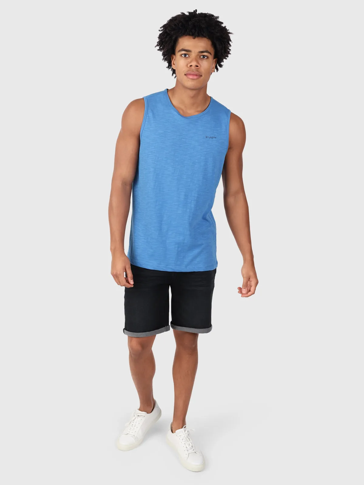 Malaku-Slub Men Singlet | Blue