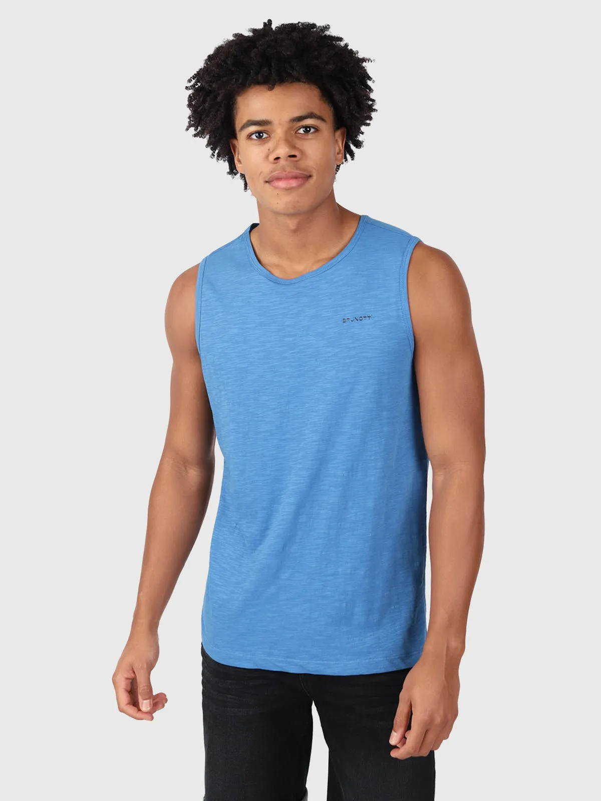 Malaku-Slub Men Singlet | Blue