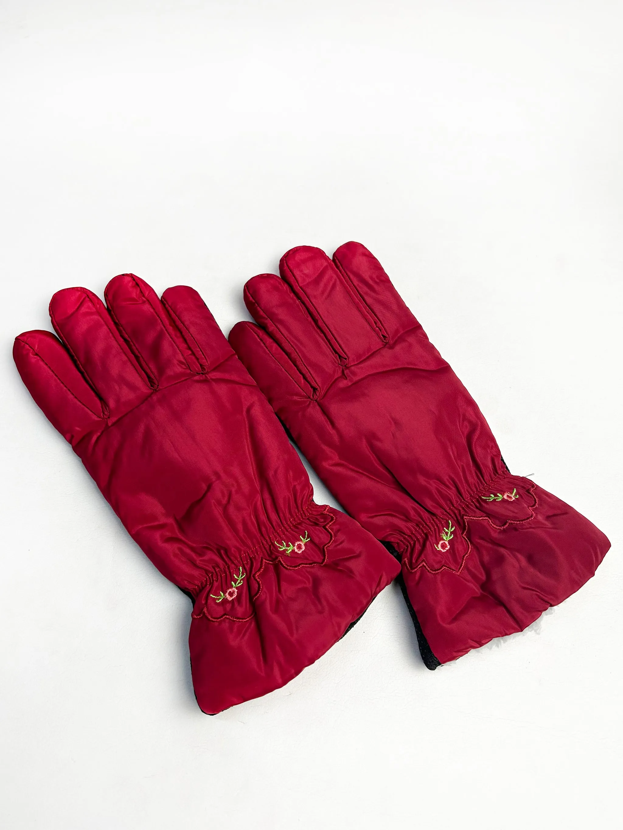 Maroon Winter Gloves For Women / Girls Winter Gloves / Full Finger Gloves WG04