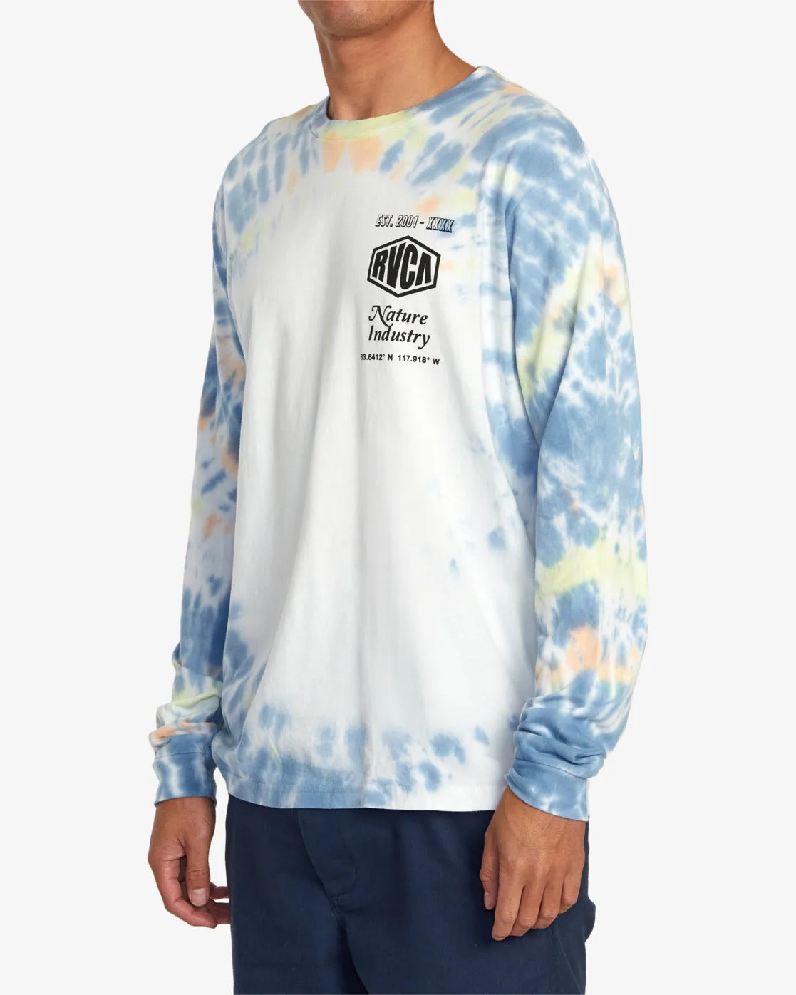 Mashed Tie-Dyed Long Sleeve Tee - White Tie Dye