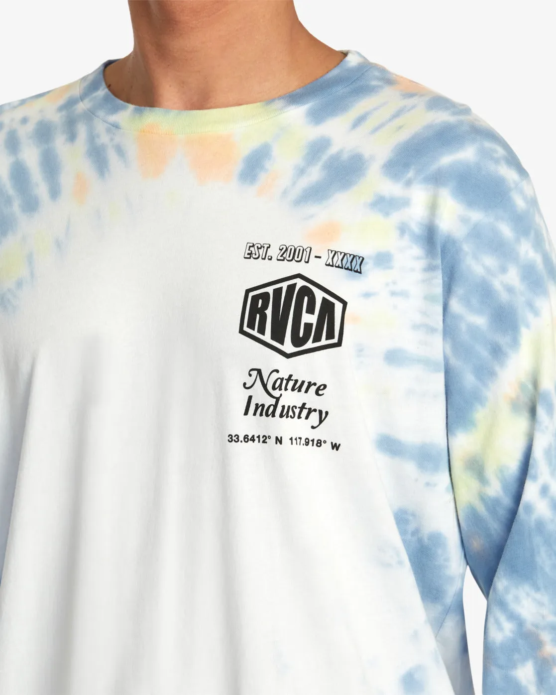 Mashed Tie-Dyed Long Sleeve Tee - White Tie Dye