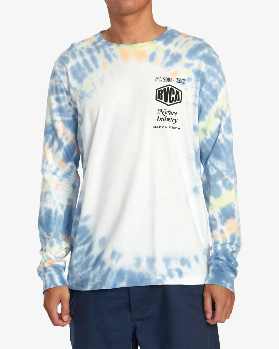 Mashed Tie-Dyed Long Sleeve Tee - White Tie Dye