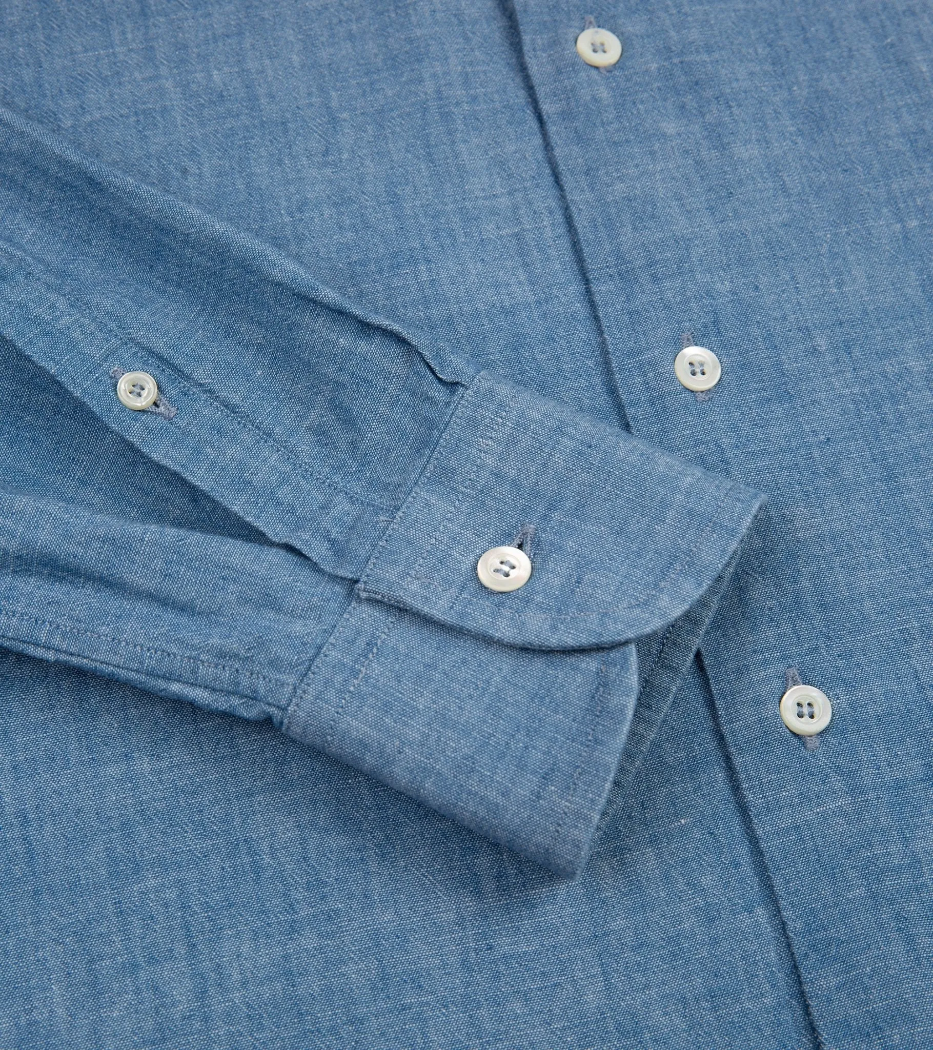 MCR Slim Japanese Chambray Shirt: Light Blue