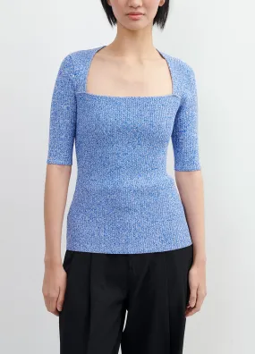 Melange Knit Top