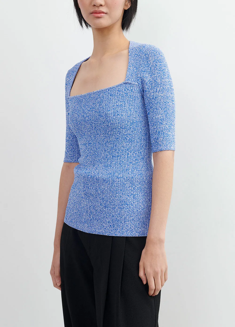 Melange Knit Top