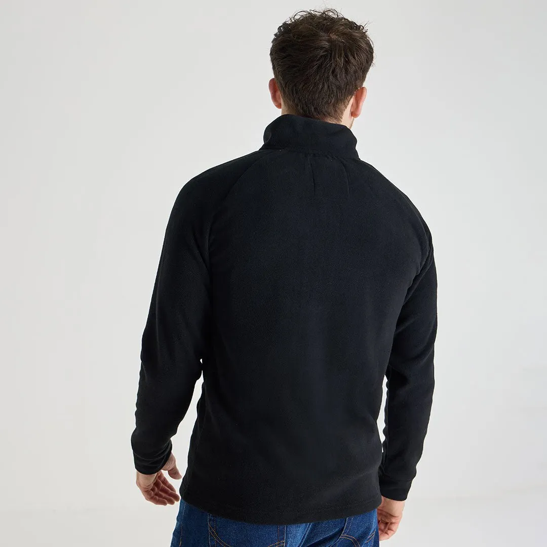 Mens Black Full Zip Fleece