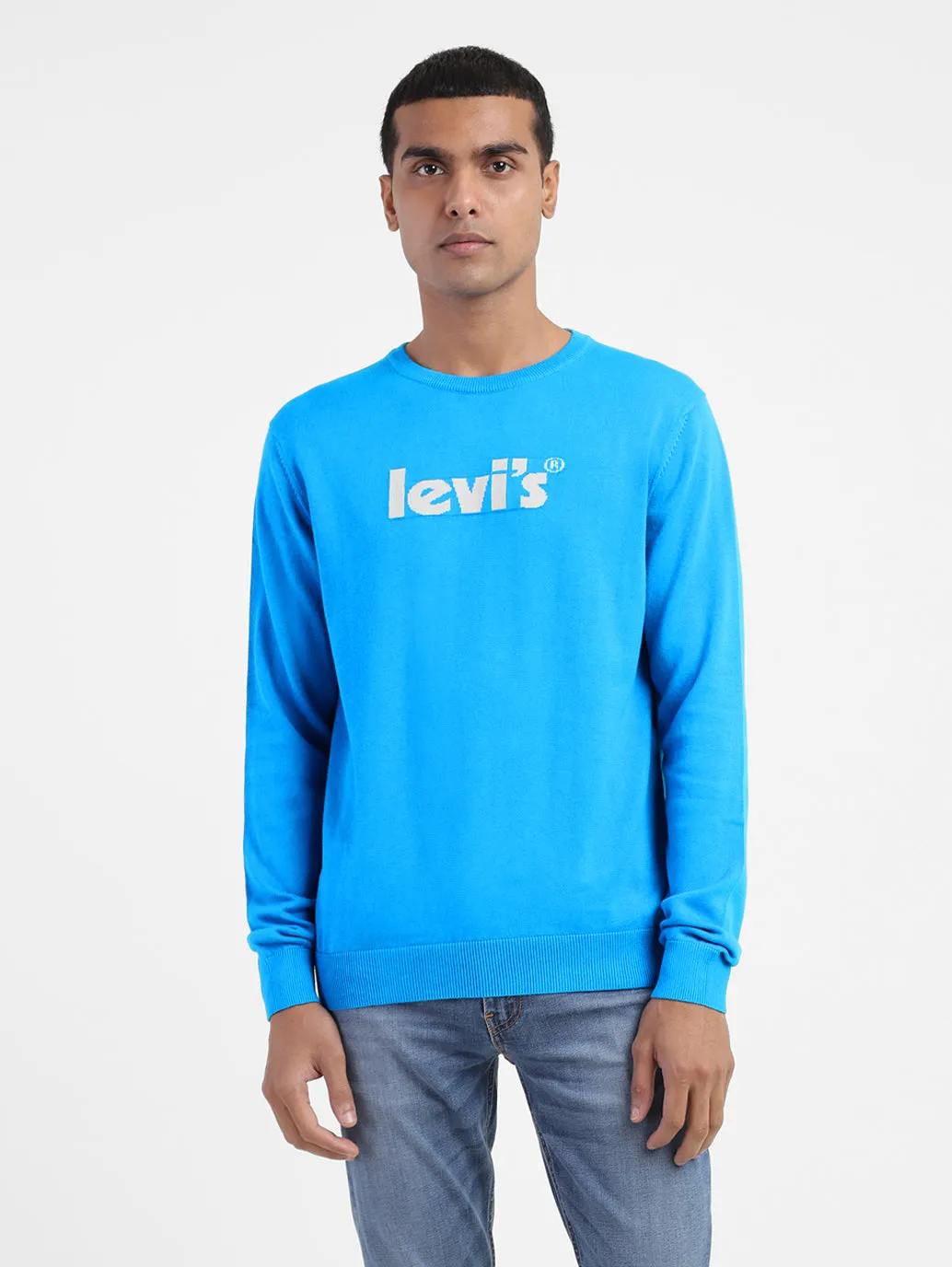 Men's Brand Logo Crew Neck Sweater