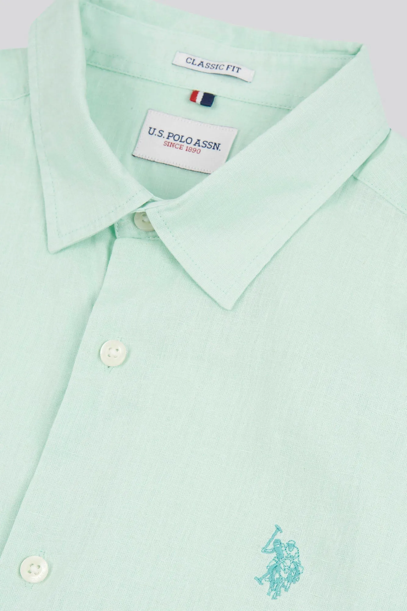 Mens Linen Blend Shirt in Honey Dew