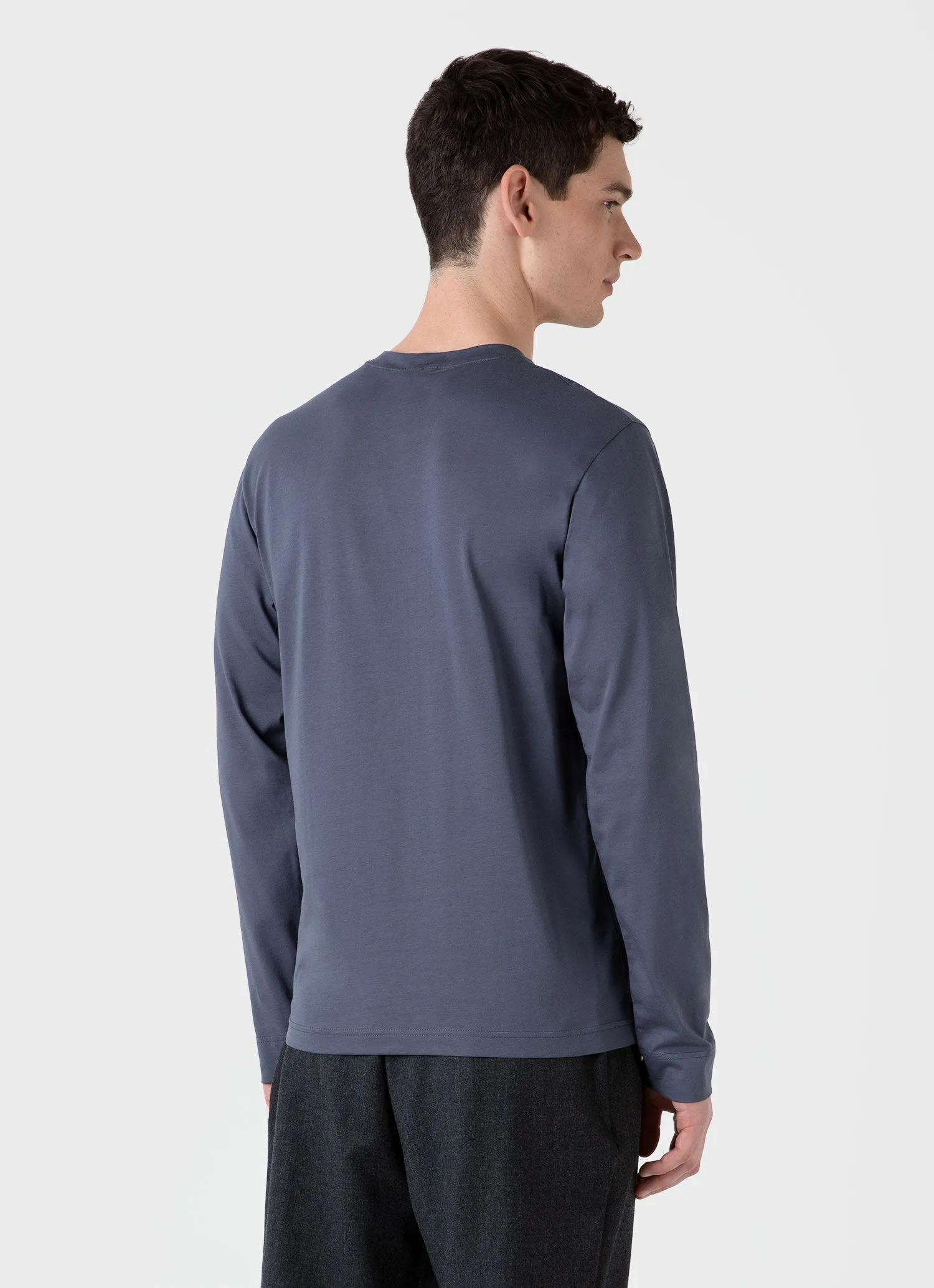 Men's Long Sleeve Riviera Midweight T-shirt in Slate Blue