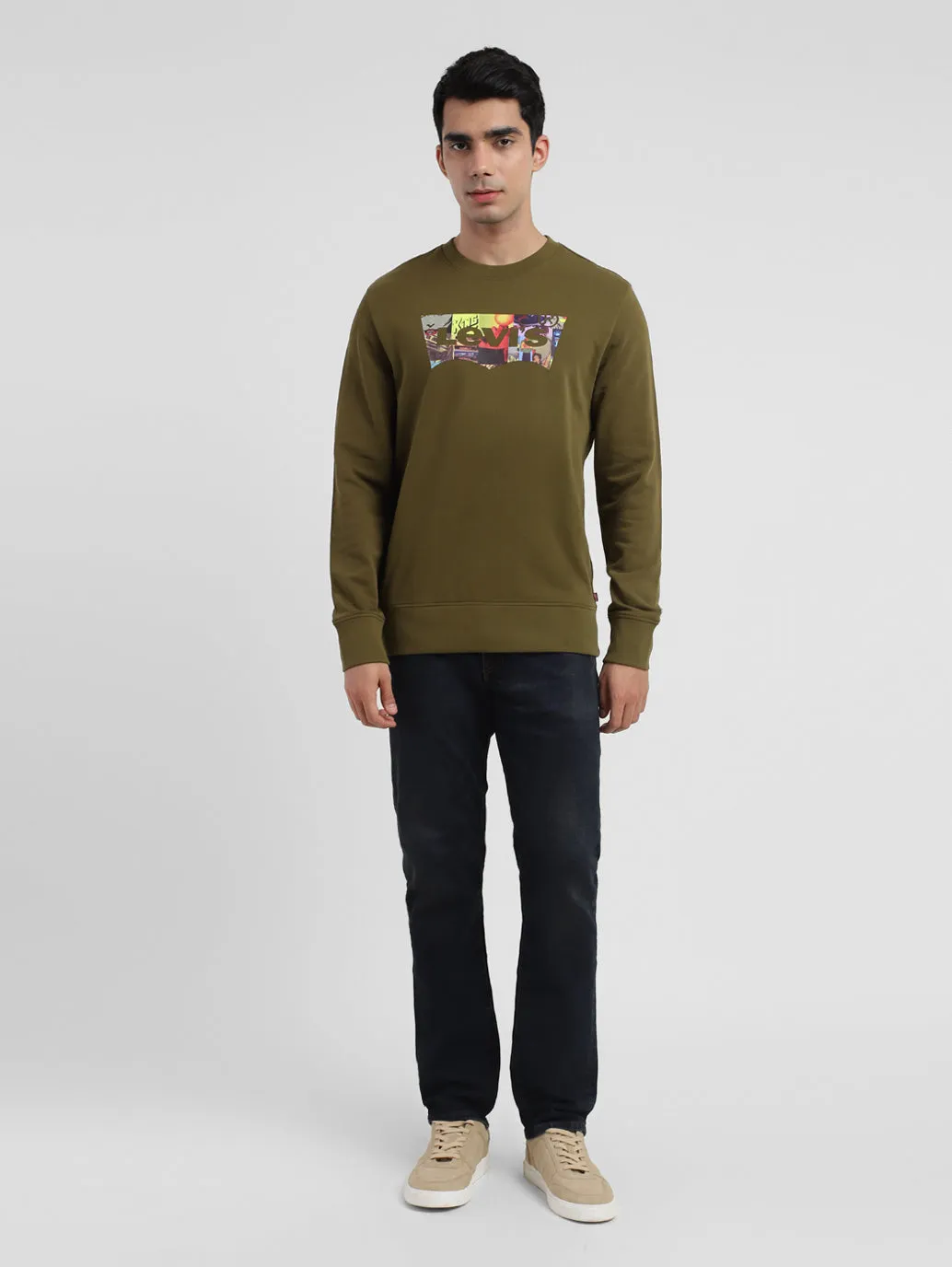 Men's Printed Crew Neck Sweatshirt