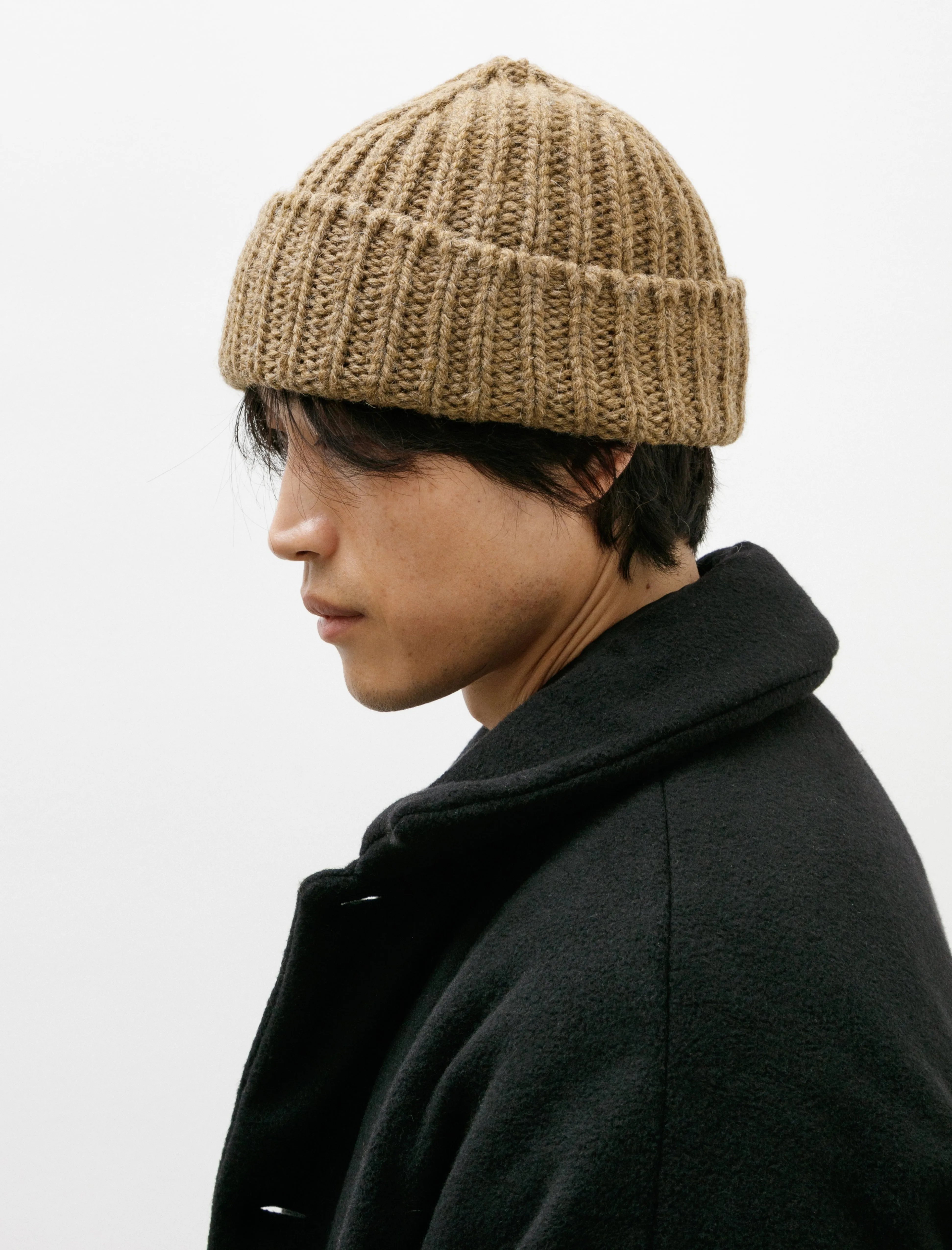 MHL Heavy Rib Hat British Wool Olive