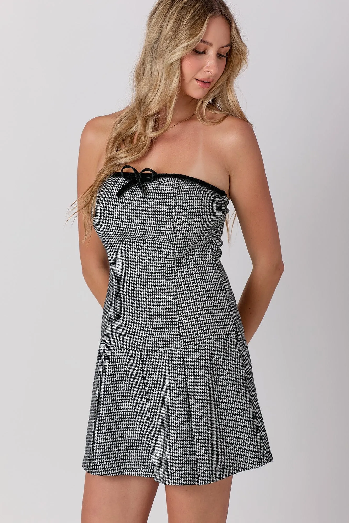 Mini Dress in Herringbone