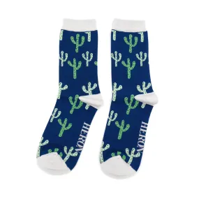 Mr Heron Cacti Socks Navy