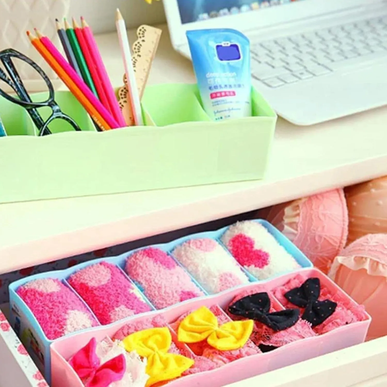 Multi-Function Drawer Organizer Box Set for Clothing (4 Pc)