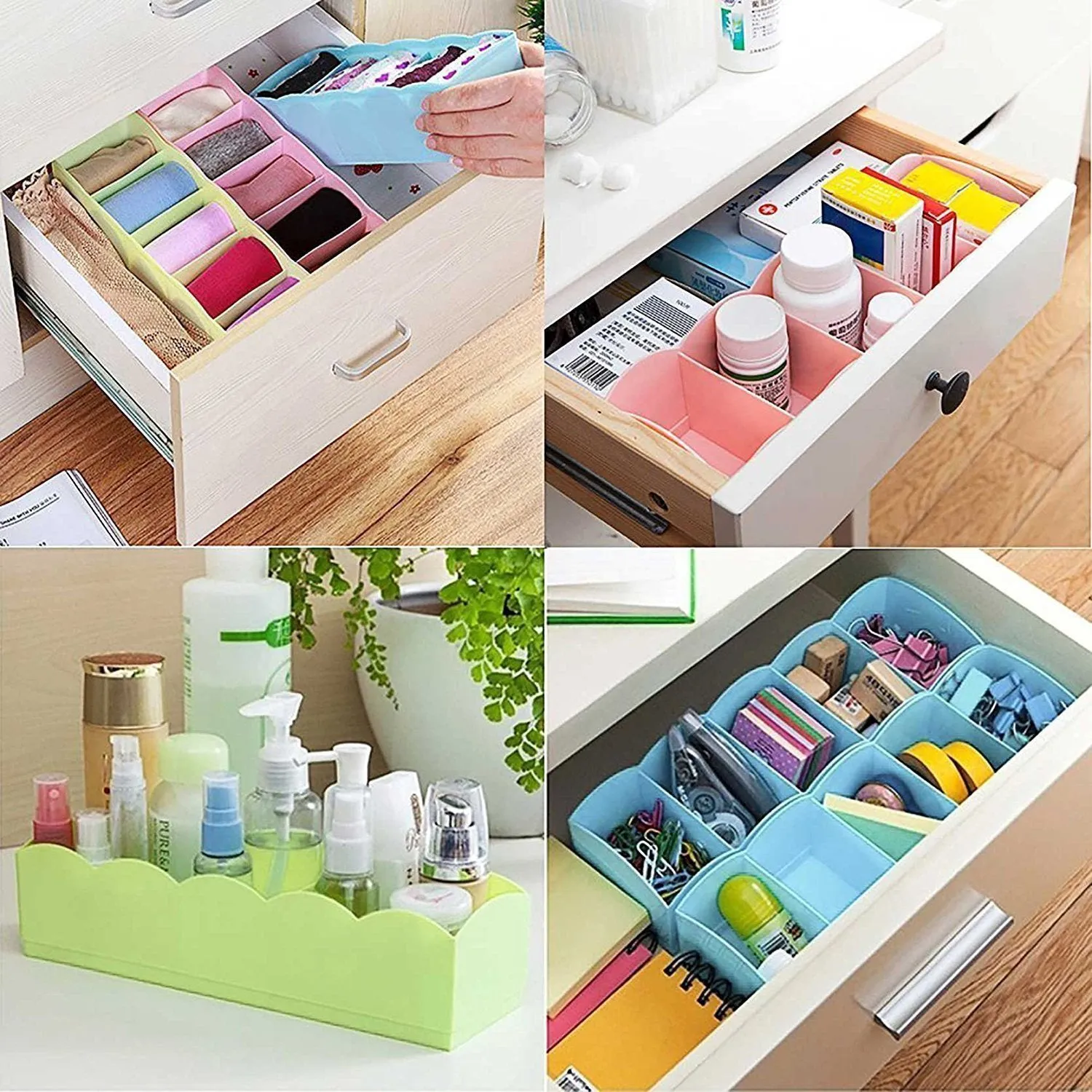 Multi-Function Drawer Organizer Box Set for Clothing (4 Pc)