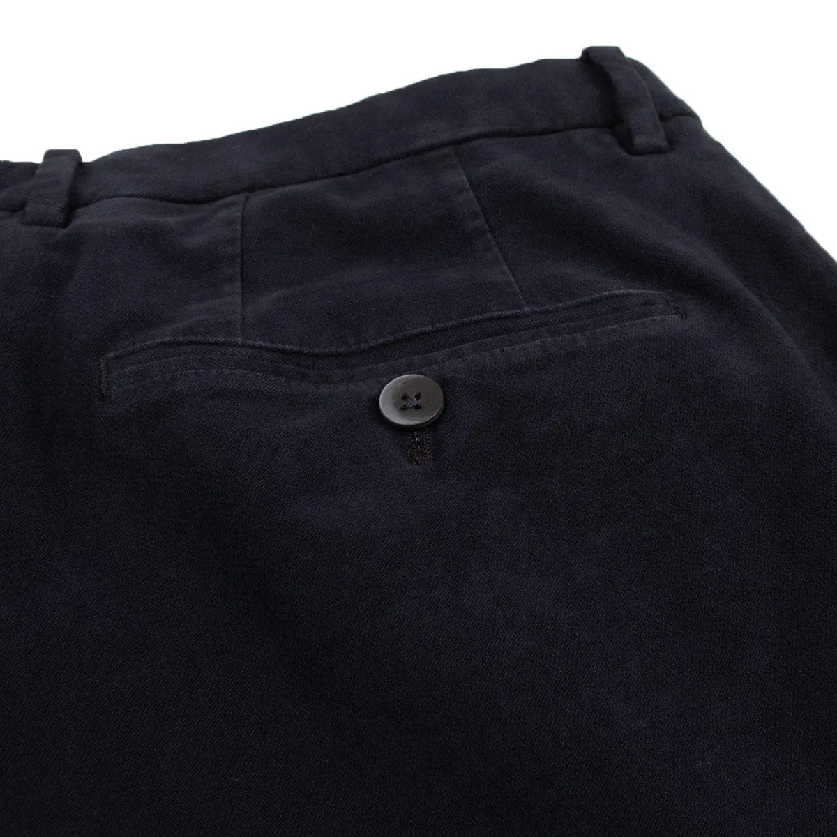 Navy Moleskin Cotton Stretch Chinos