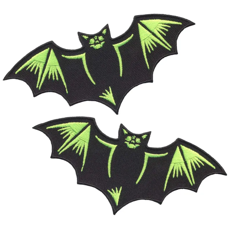 Nokturnal Bats Patch Set - Black & Green