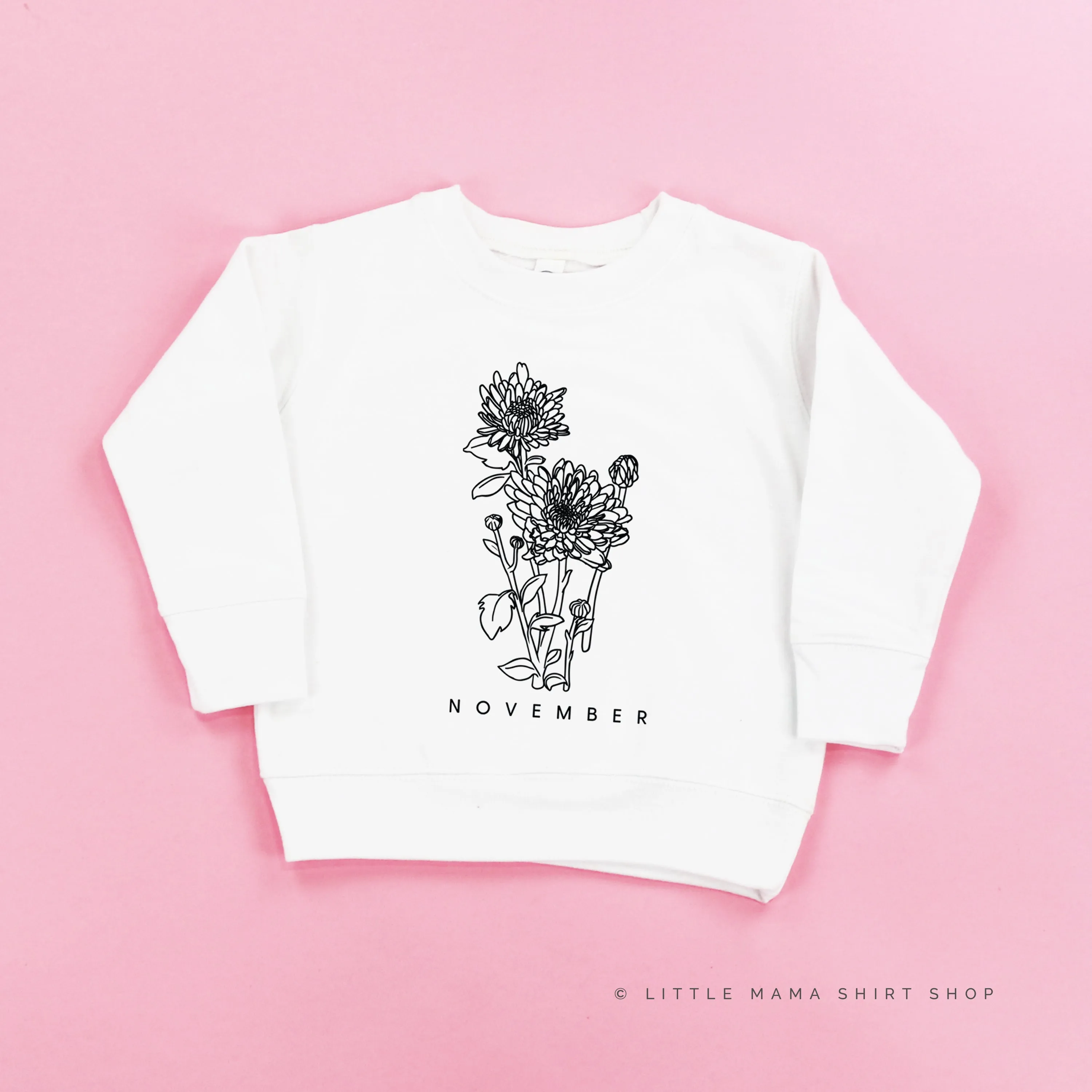 NOVEMBER BIRTH FLOWER - Chrysanthemum - Child Sweater