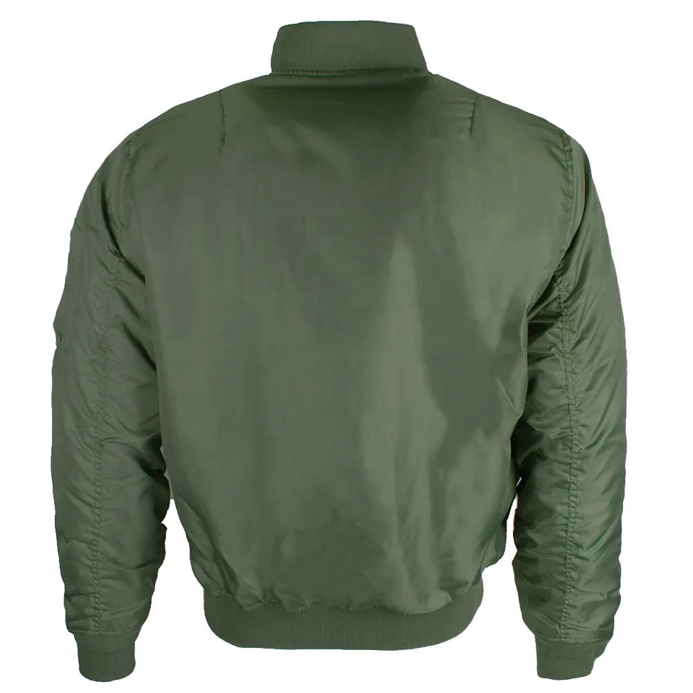 Oscar Sports Men's Reversible Sleeve Pocket Nylon Flight Bomber Jacket