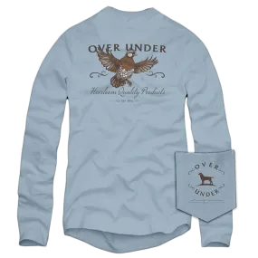 Over Under Long Sleeve Heirloom Quail T-Shirt in Skyride