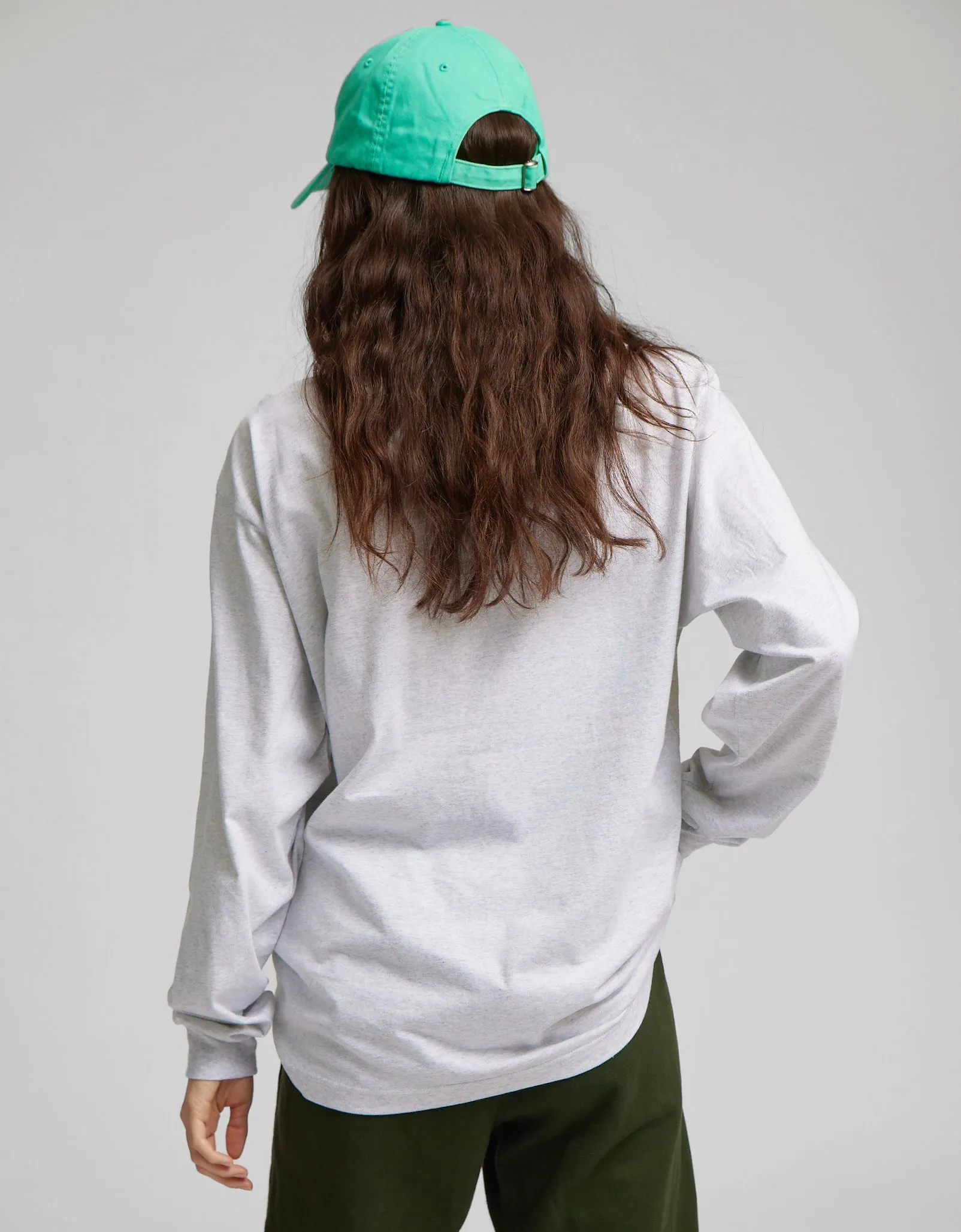 Oversized Organic LS T-shirt - Hunter Green