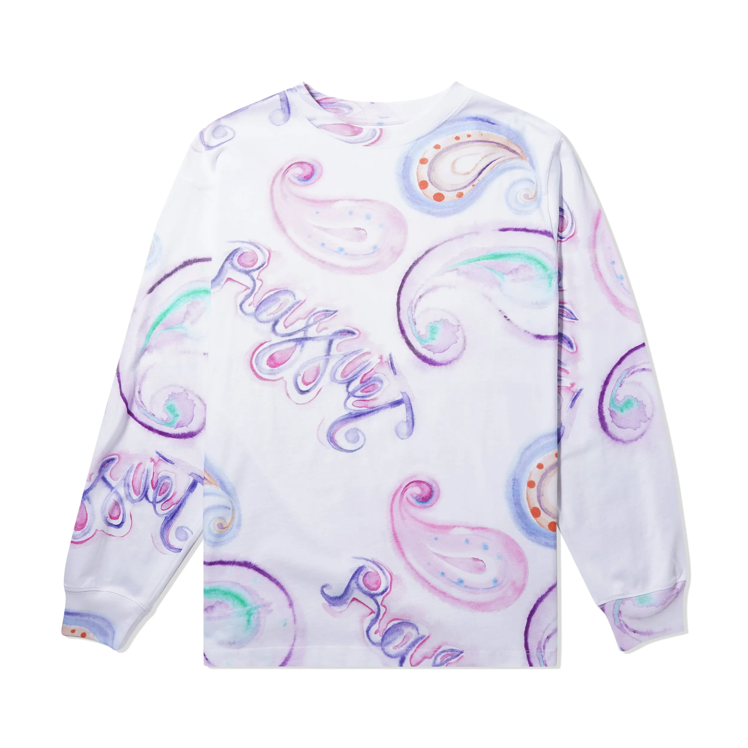 Paisley L/S Tee, White