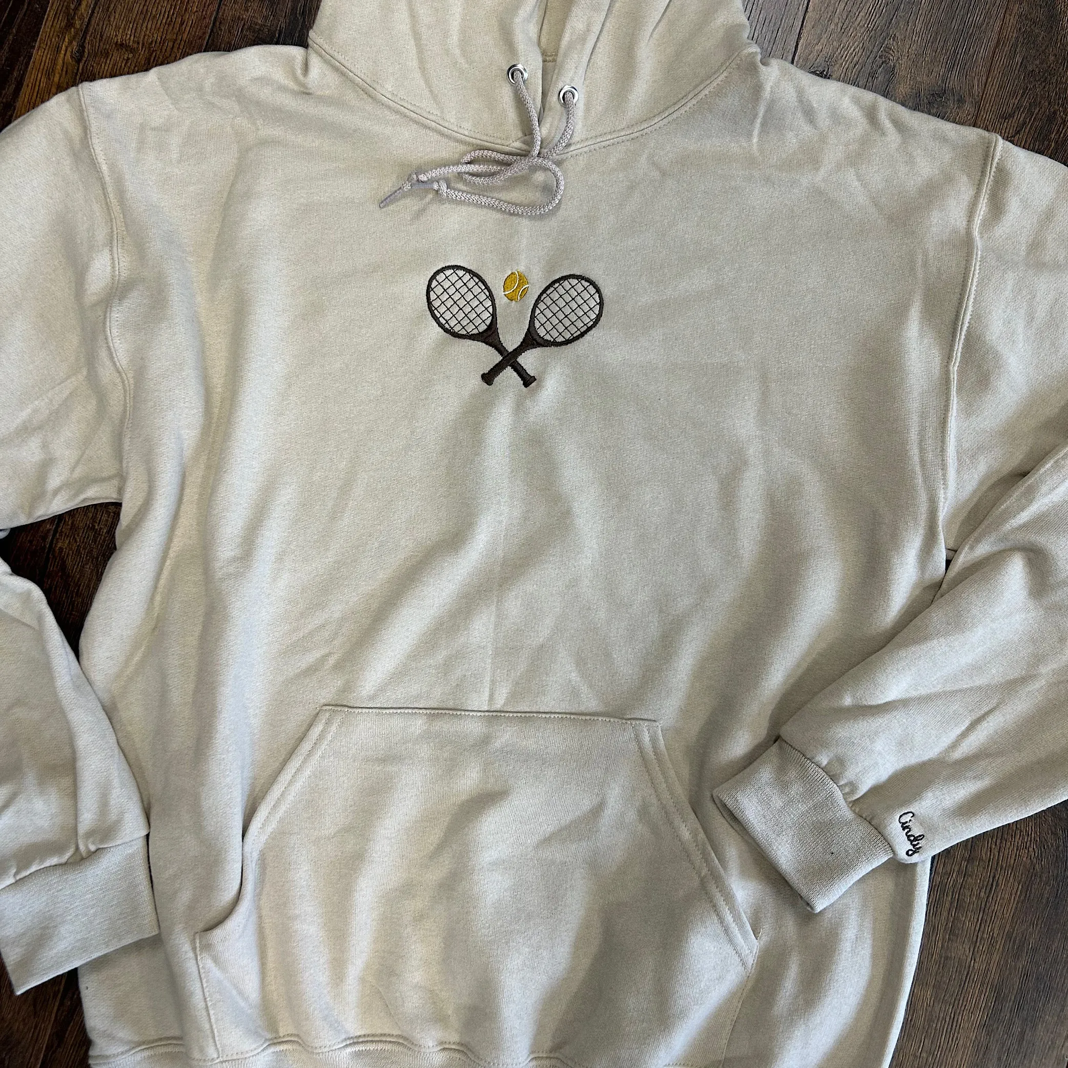 Personalized Tennis Hooded Sweatshirt