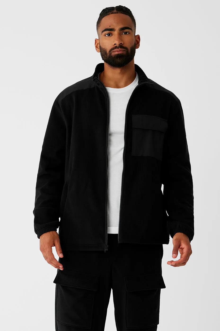 Polar Fleece Ridge Full Zip Jacket - Black