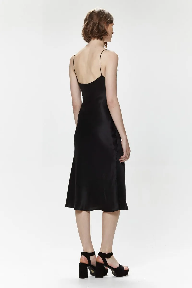 Posie Silk Dress - Black