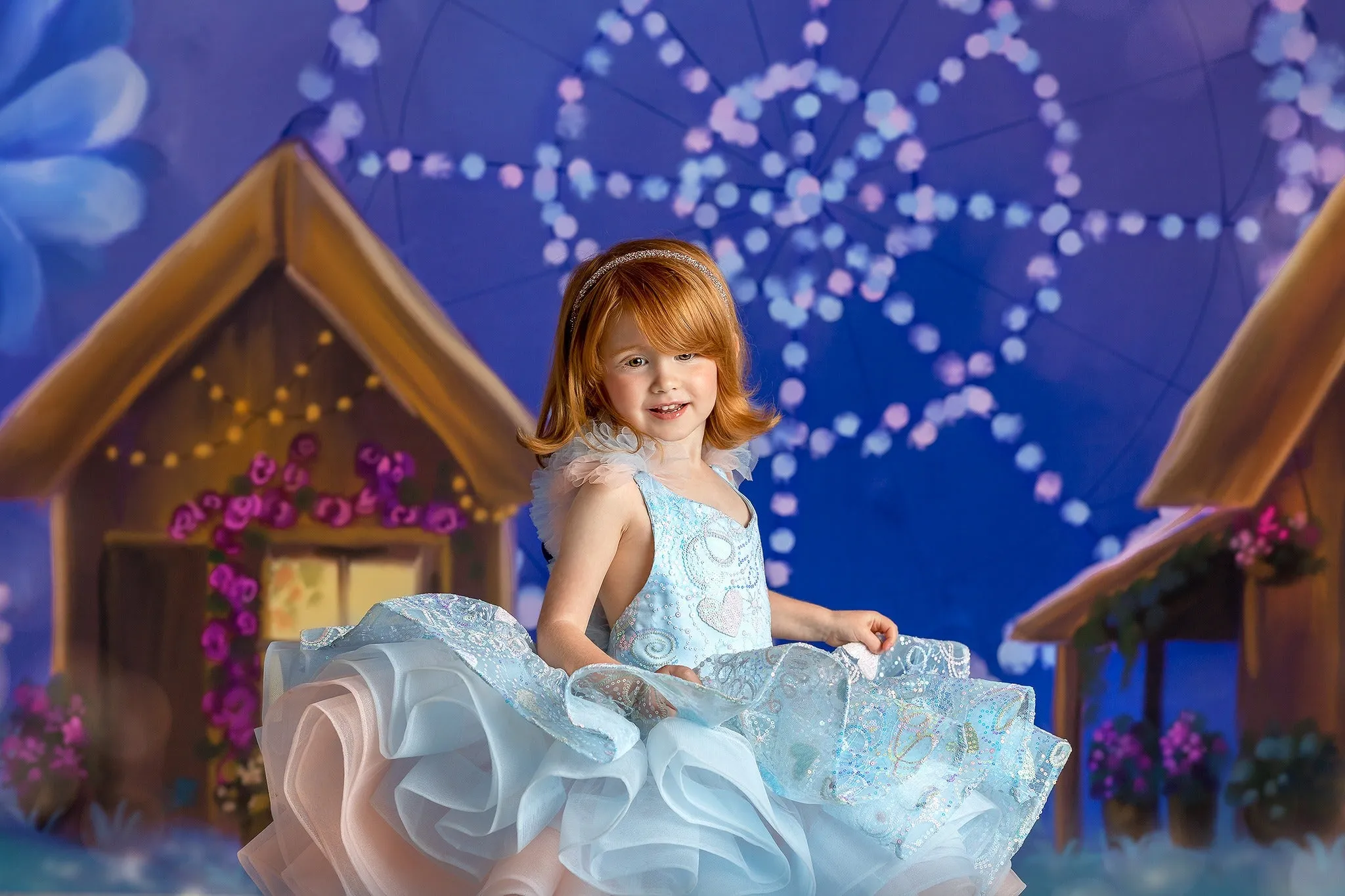 "Birthday Party" -  Petal Short Length Dress (4 Year - 5 Year)