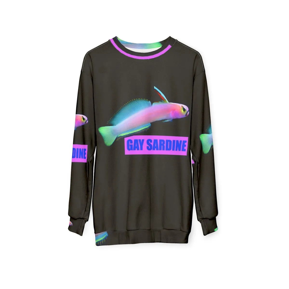 "Funny Gay Sardine Graphic Sweatshirt for LGBT Pride"