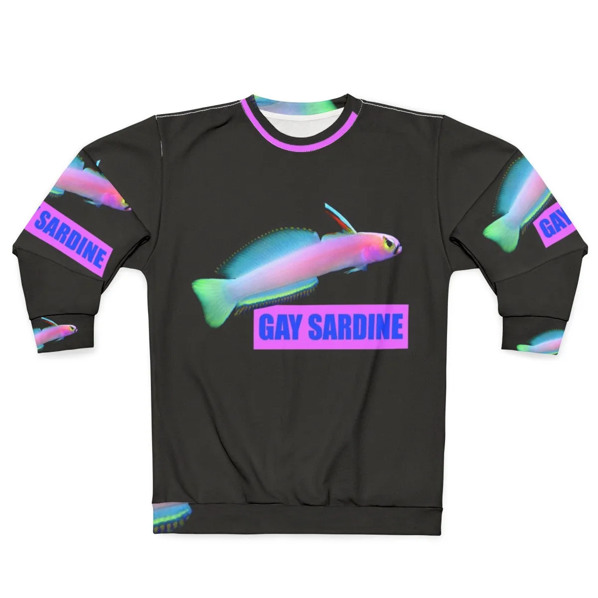 "Funny Gay Sardine Graphic Sweatshirt for LGBT Pride"