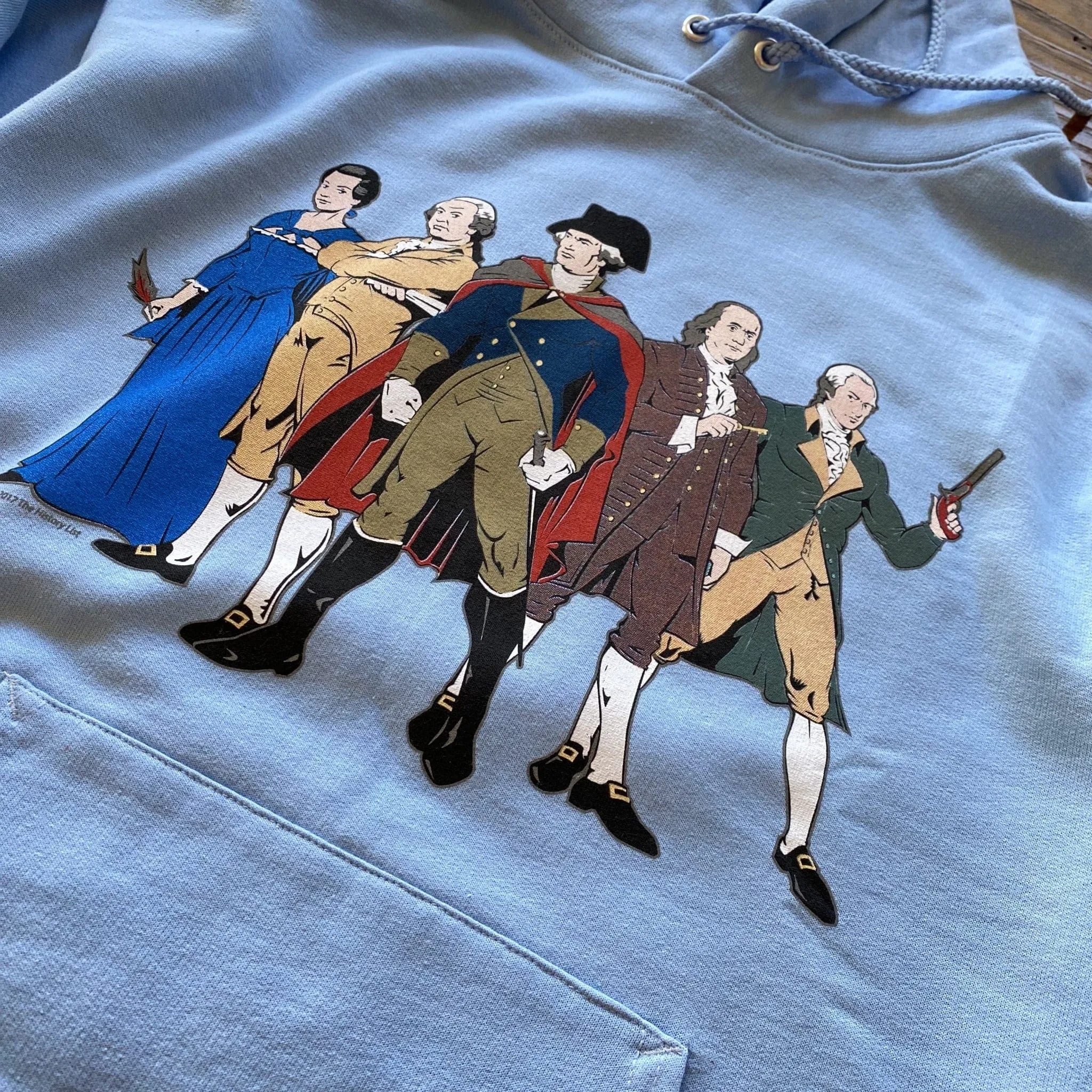 "Revolutionary Superheroes" with George Washington Hooded sweatshirt and Crewneck sweatshirt