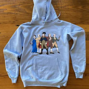 "Revolutionary Superheroes" with George Washington Hooded sweatshirt and Crewneck sweatshirt