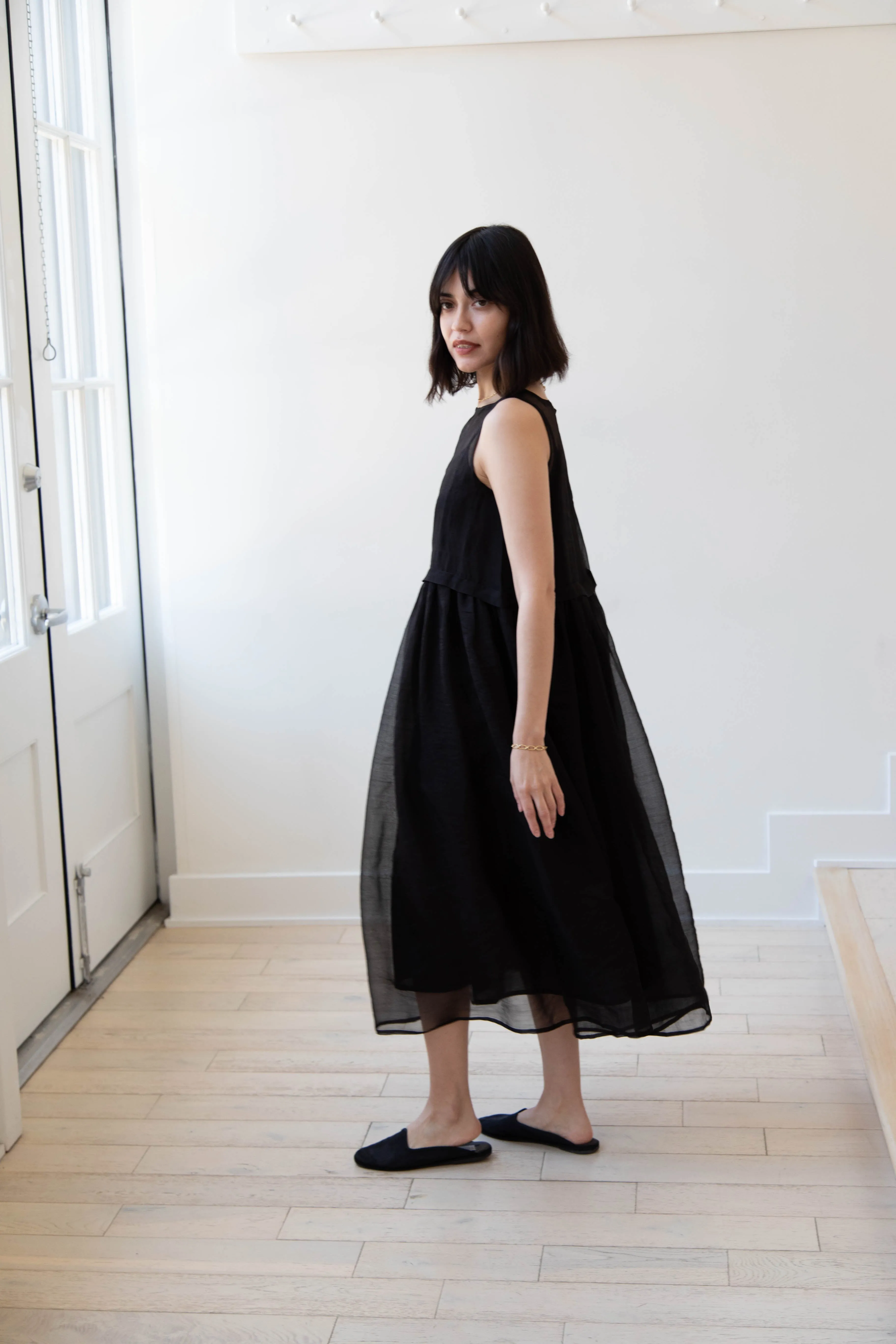 RB by Runaway Bicycle | Silk Organza Anna Dress in Black