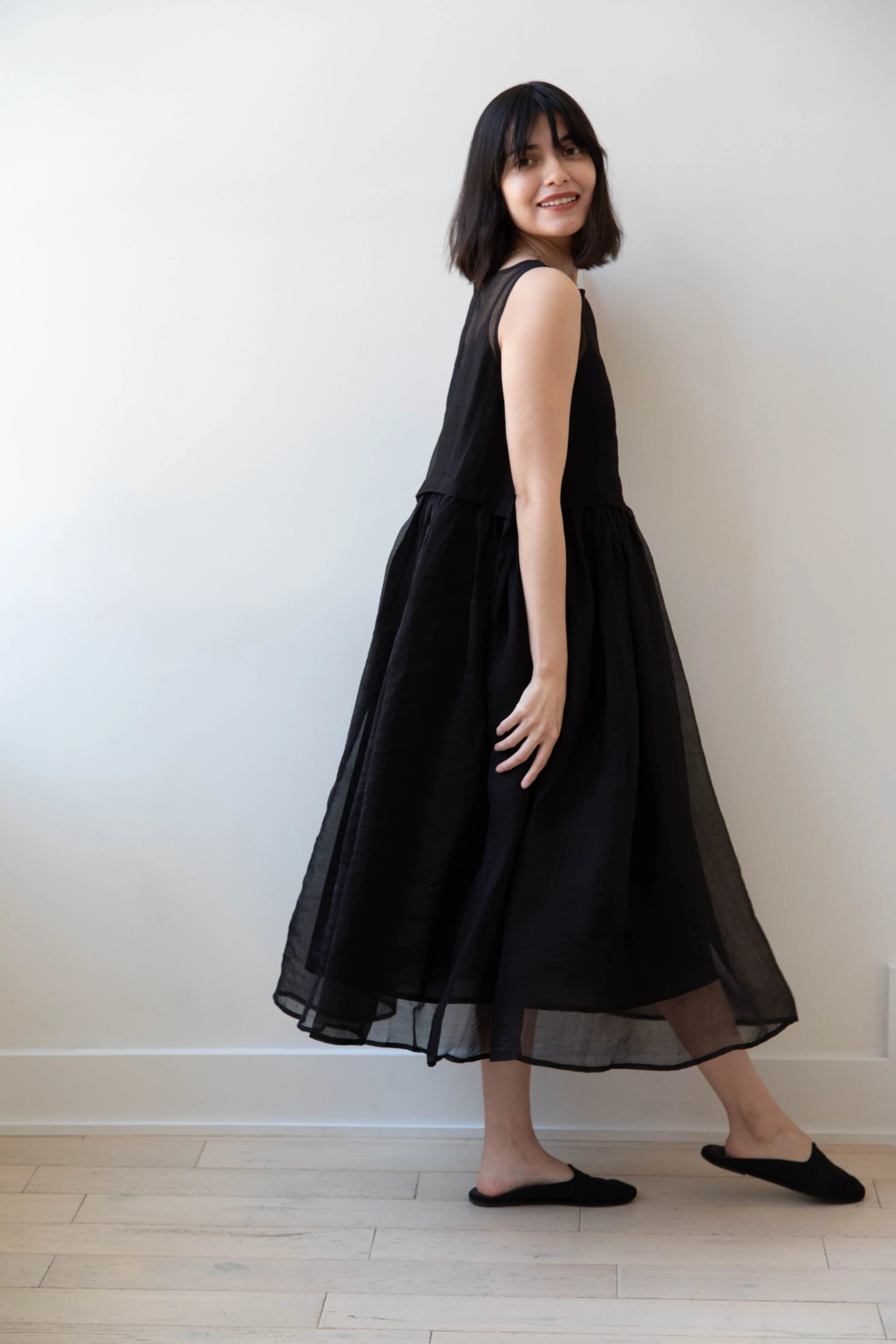 RB by Runaway Bicycle | Silk Organza Anna Dress in Black