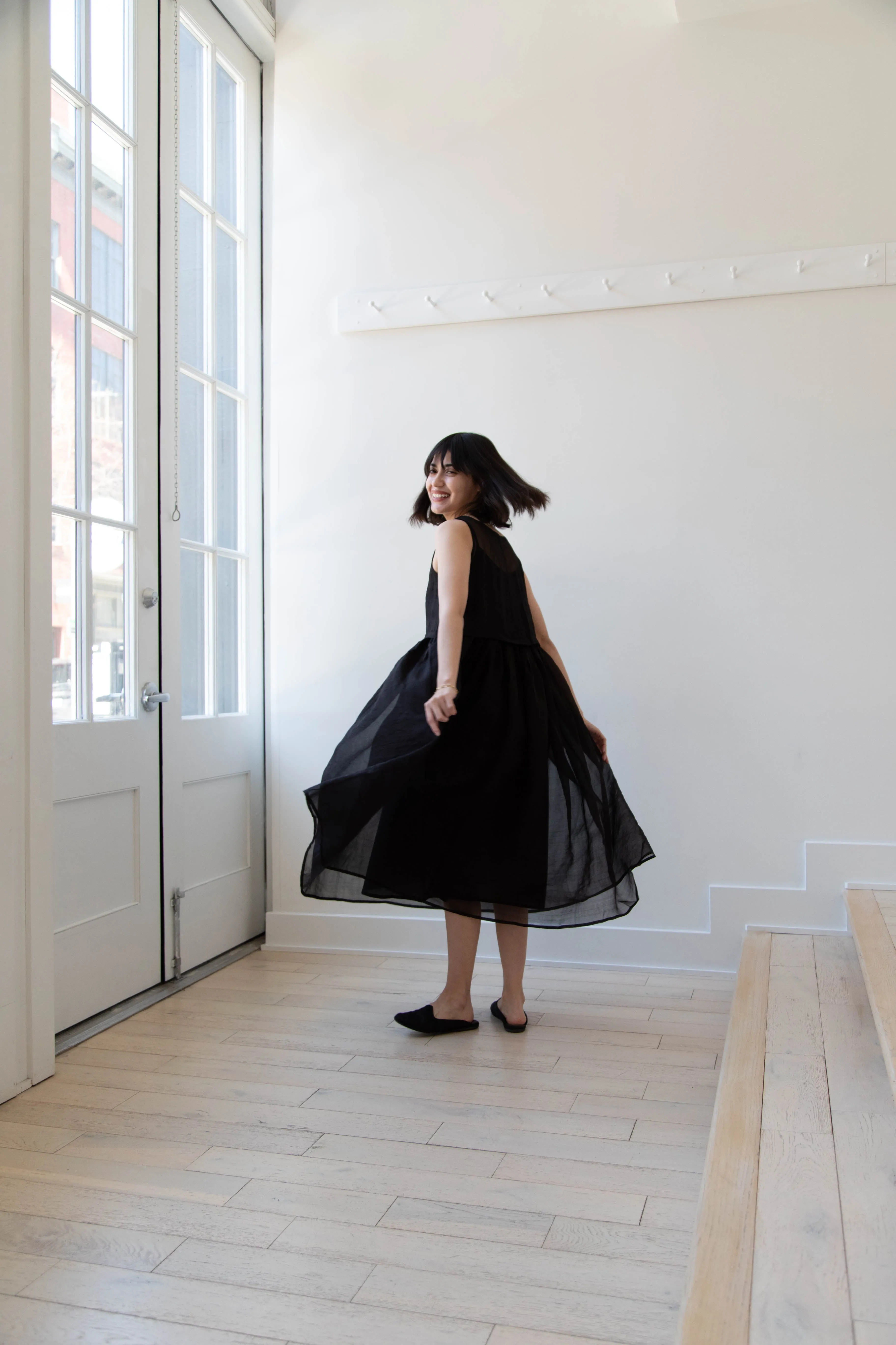 RB by Runaway Bicycle | Silk Organza Anna Dress in Black