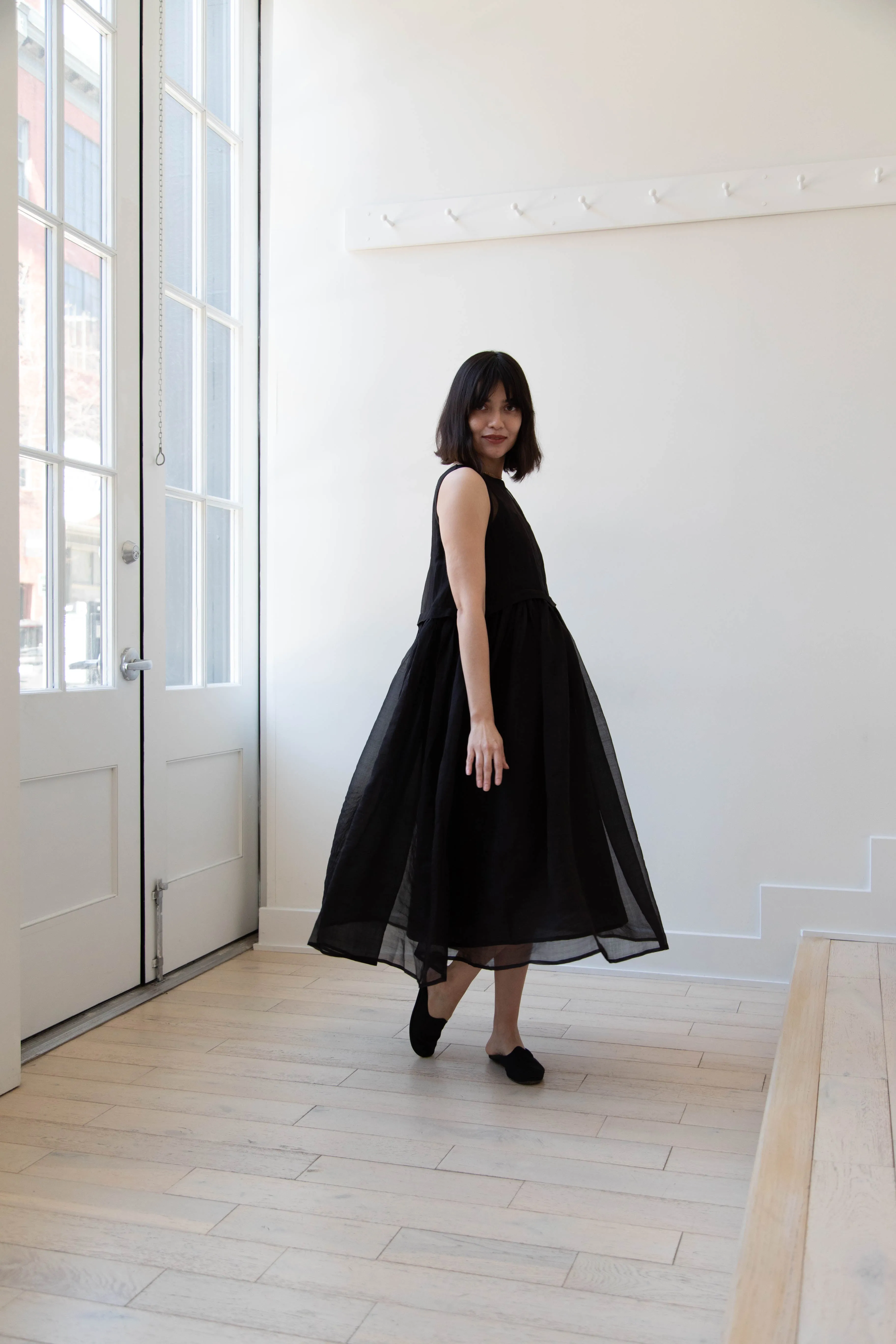 RB by Runaway Bicycle | Silk Organza Anna Dress in Black