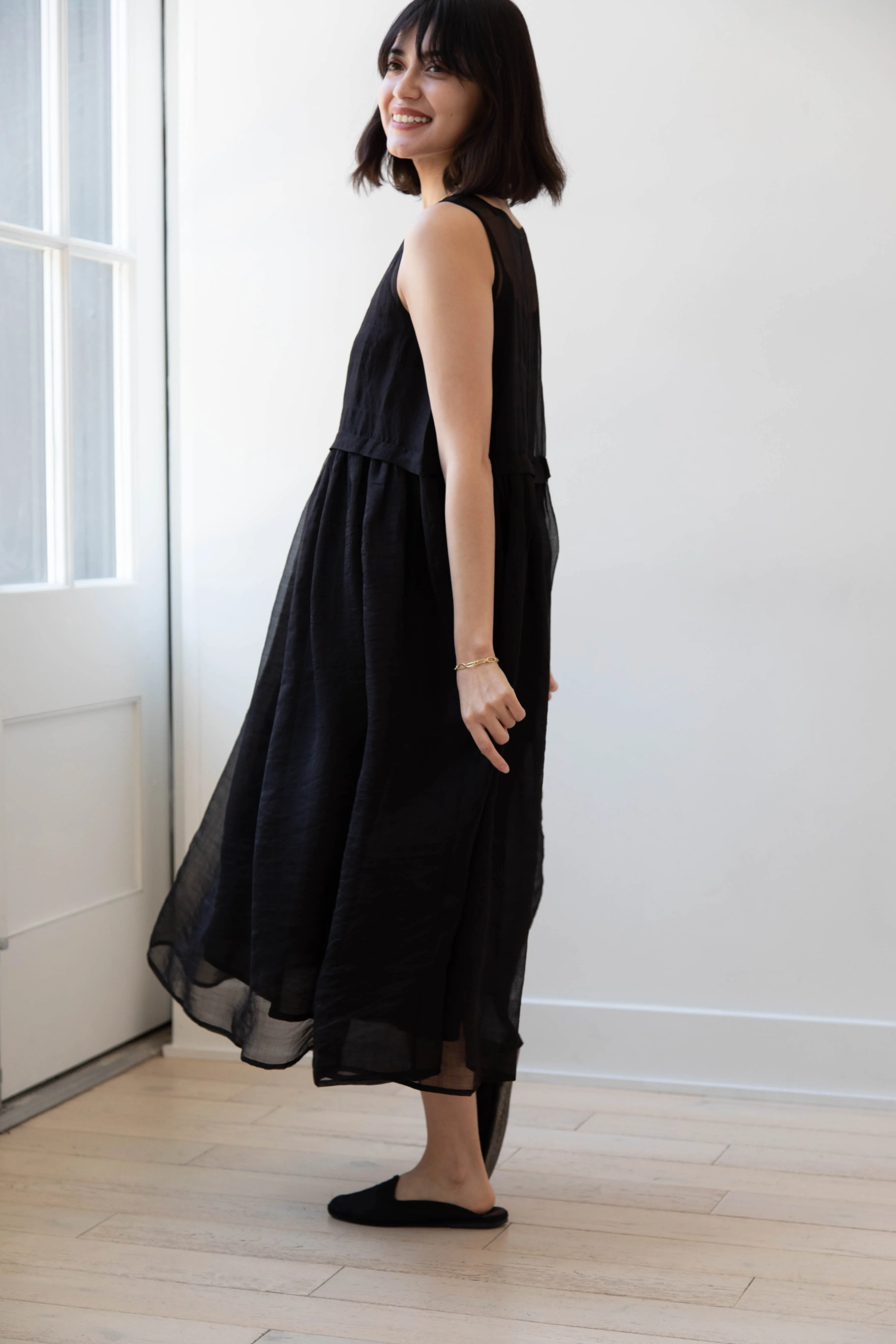 RB by Runaway Bicycle | Silk Organza Anna Dress in Black