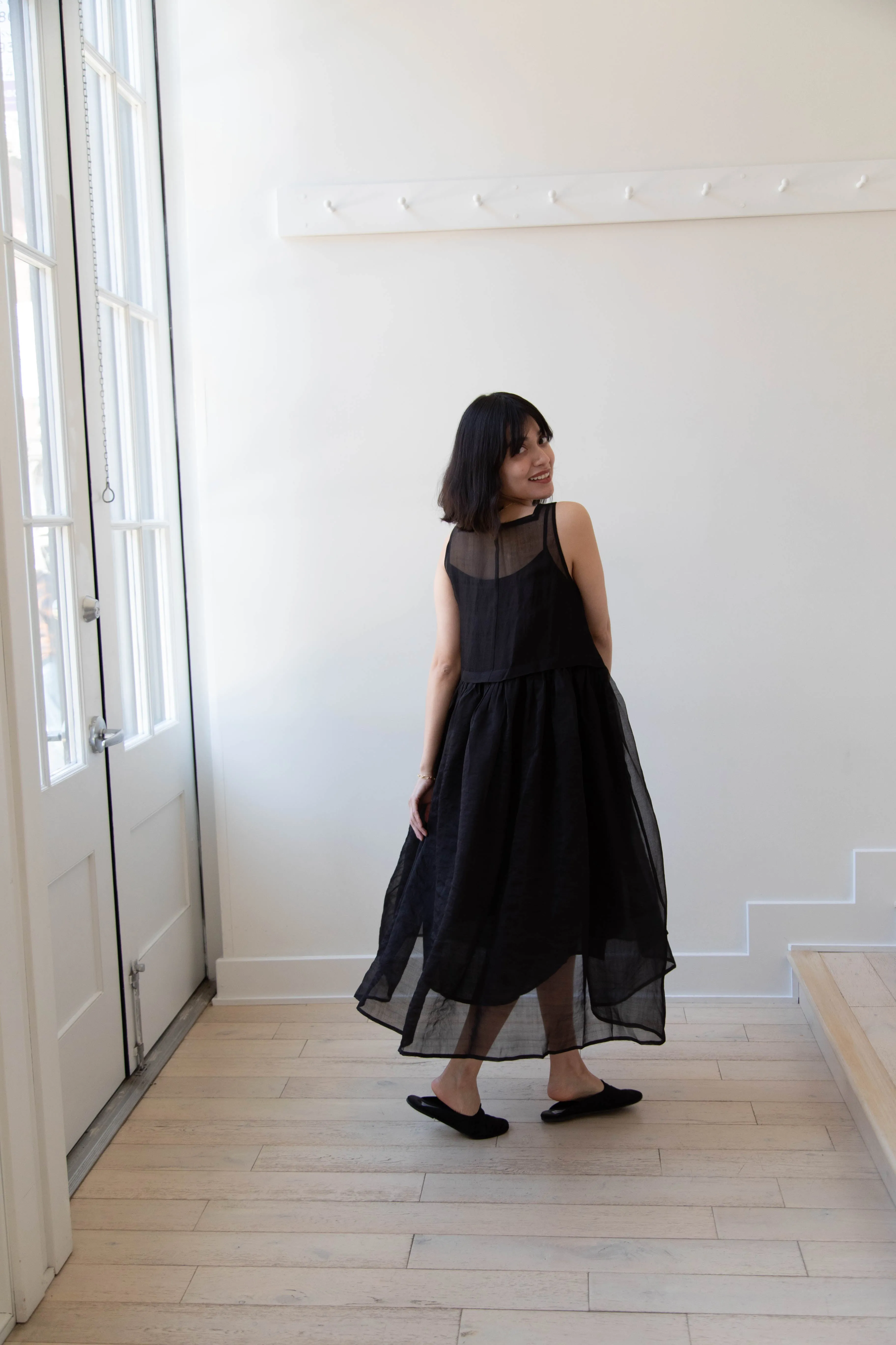 RB by Runaway Bicycle | Silk Organza Anna Dress in Black