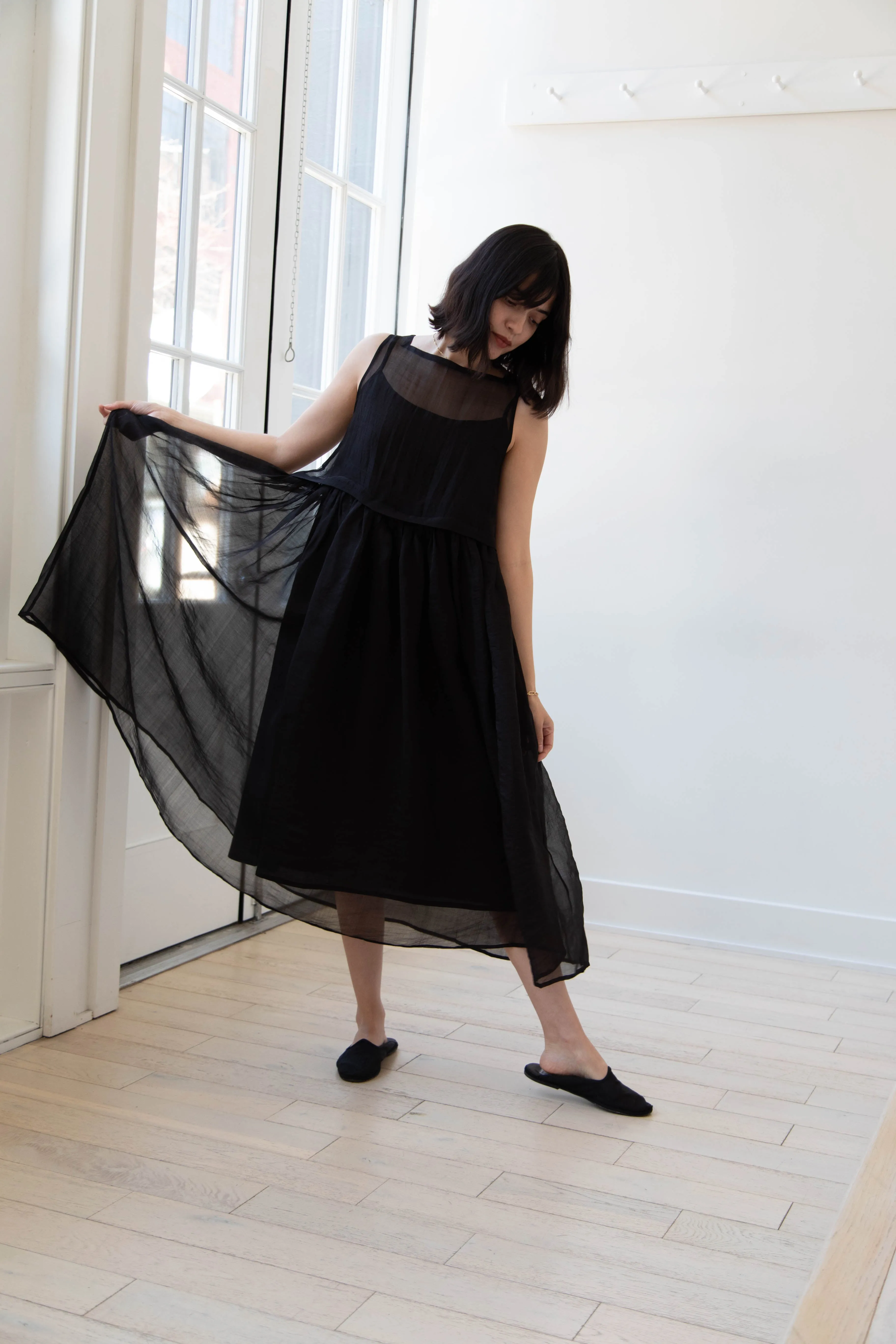 RB by Runaway Bicycle | Silk Organza Anna Dress in Black