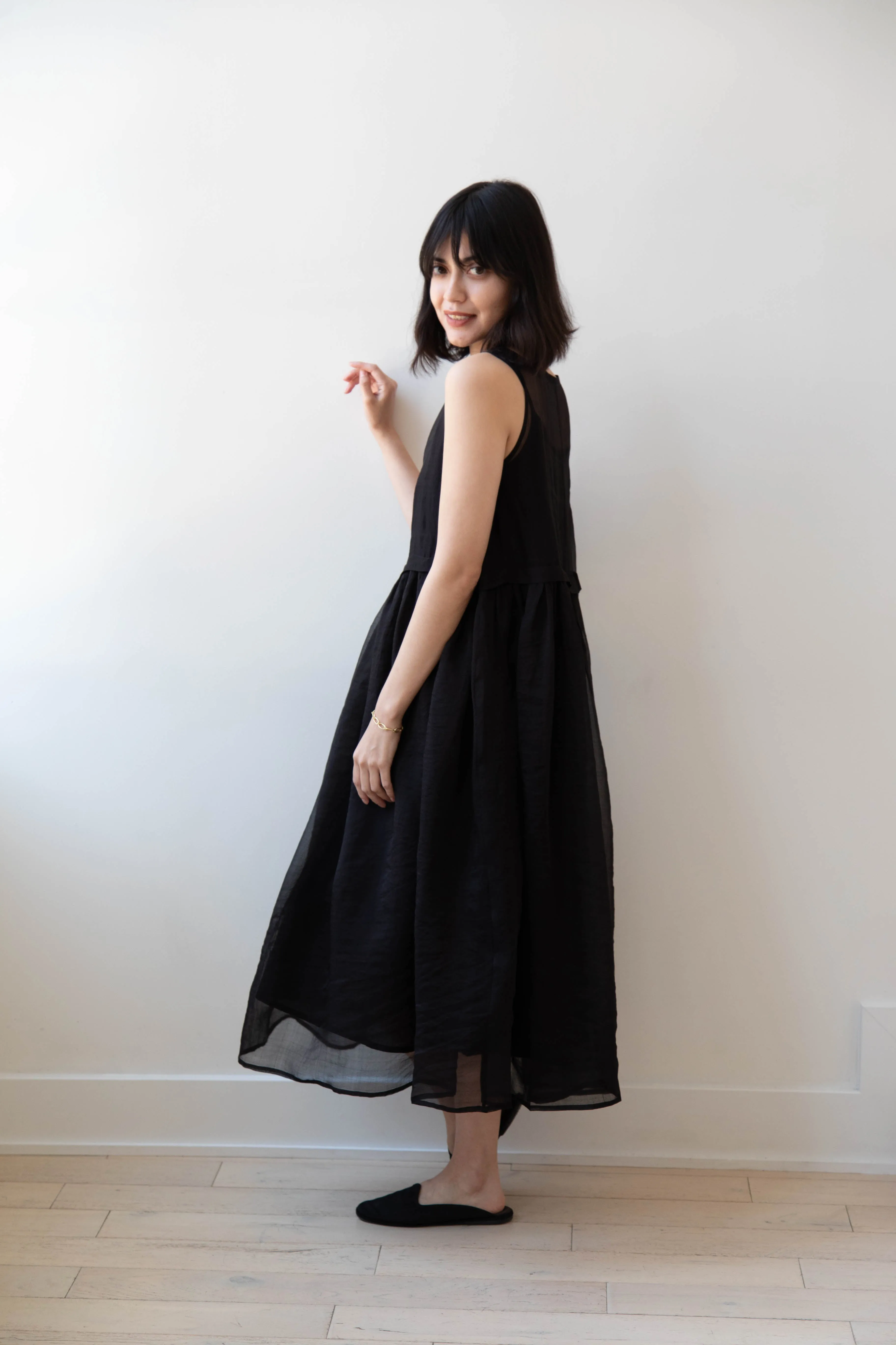 RB by Runaway Bicycle | Silk Organza Anna Dress in Black