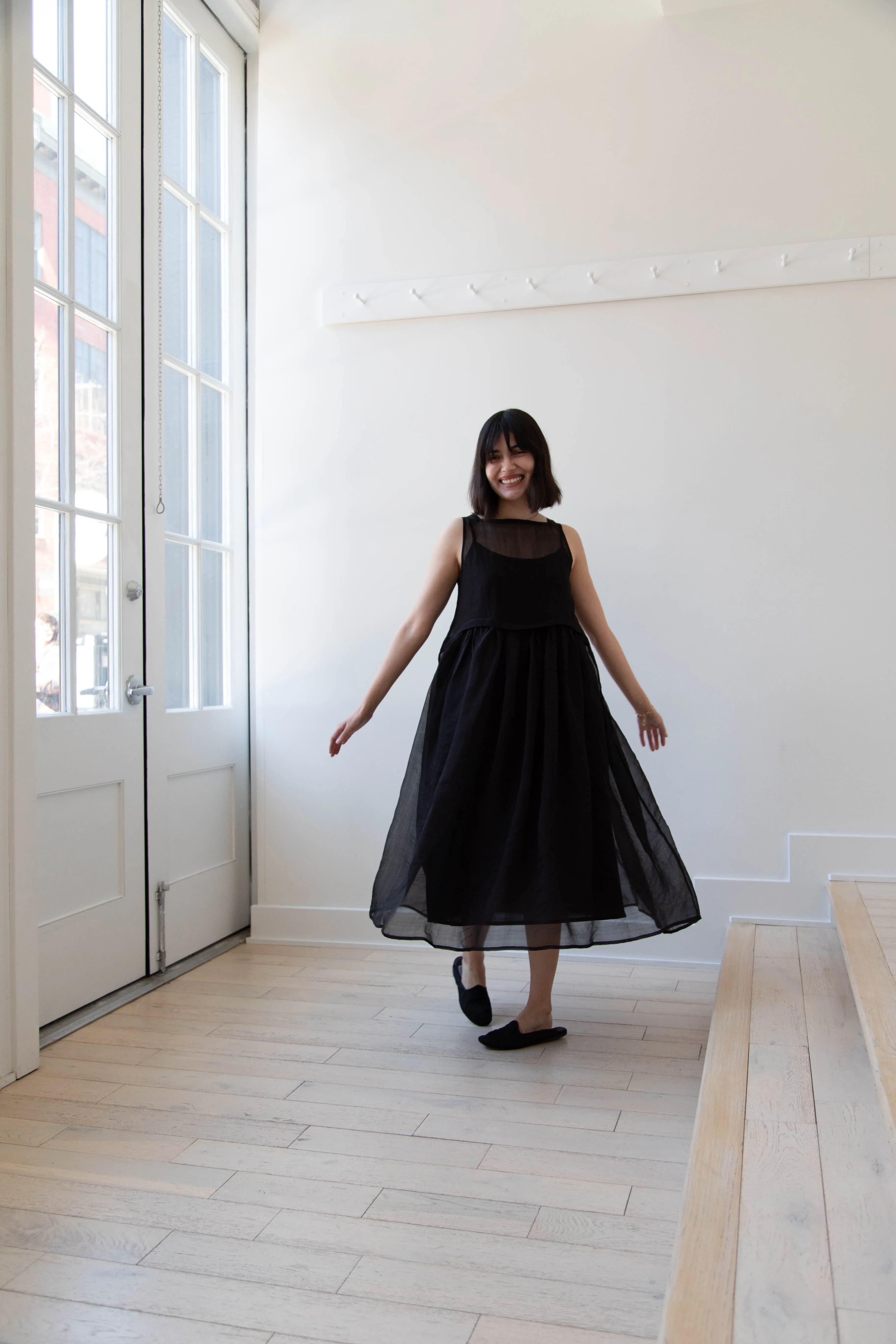 RB by Runaway Bicycle | Silk Organza Anna Dress in Black