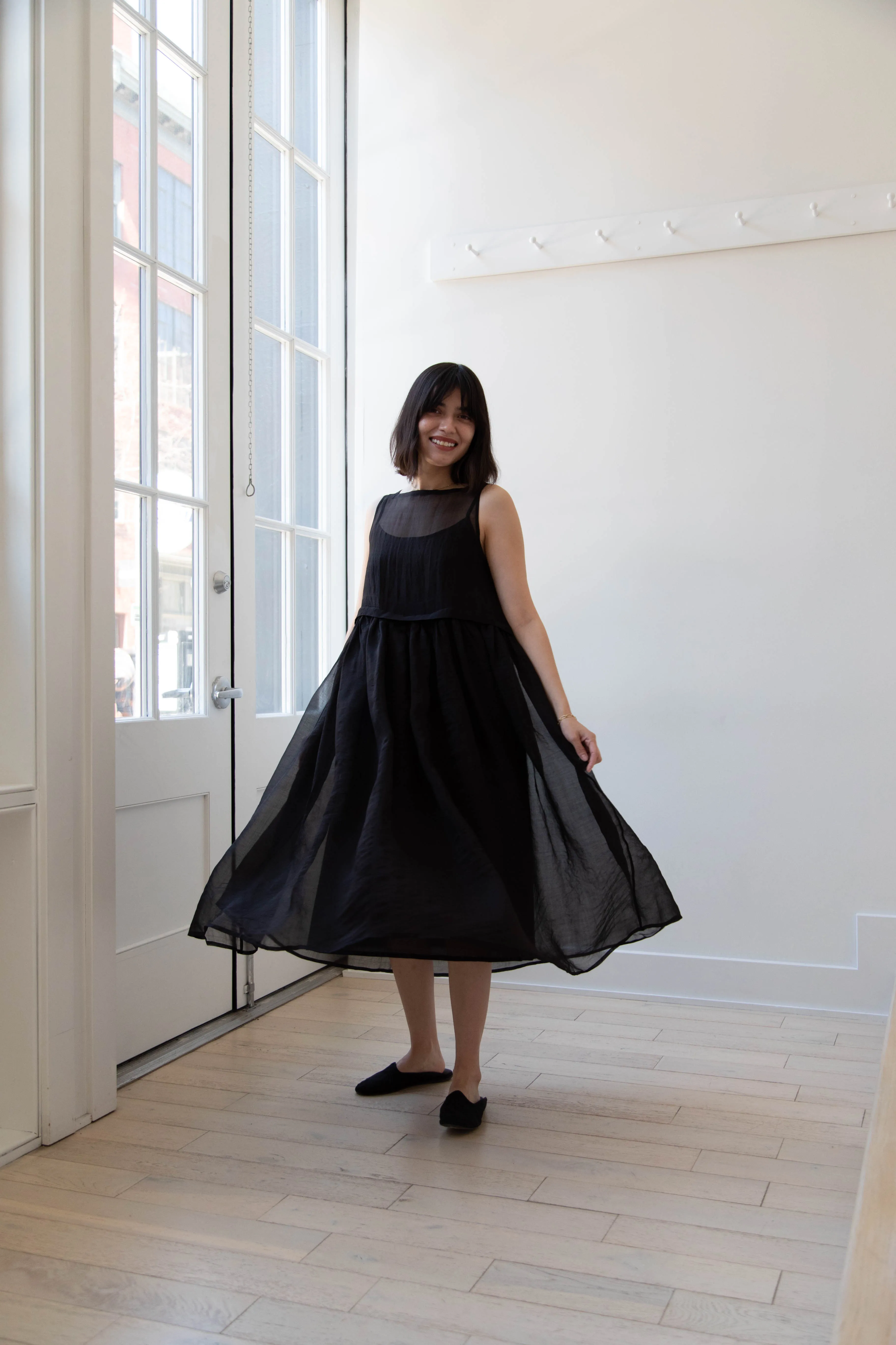 RB by Runaway Bicycle | Silk Organza Anna Dress in Black