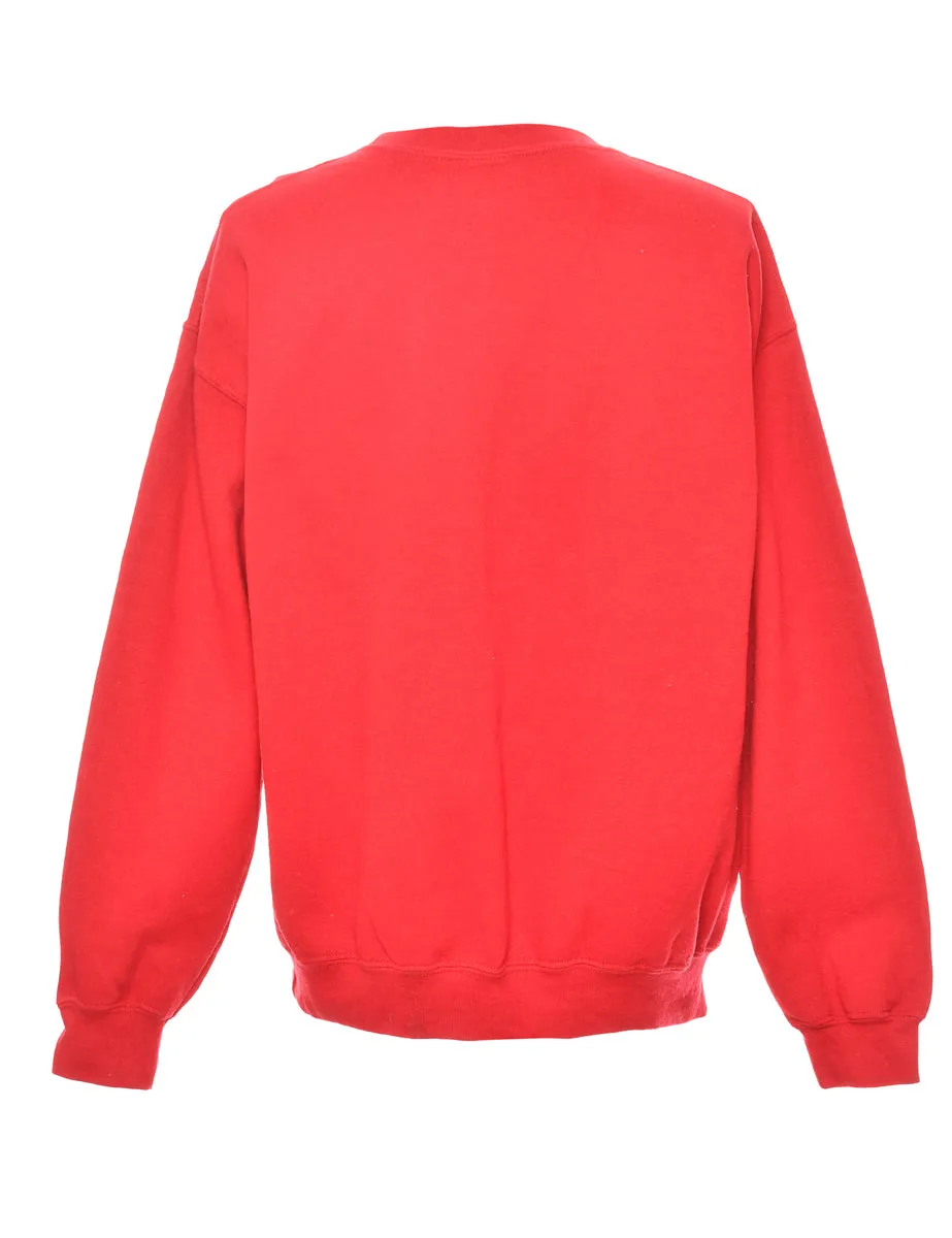 Red Reindeer Sweatshirt - L