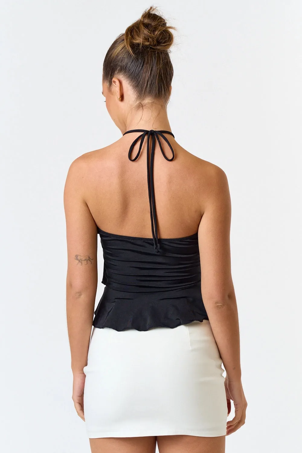 Rosette Halter Crop