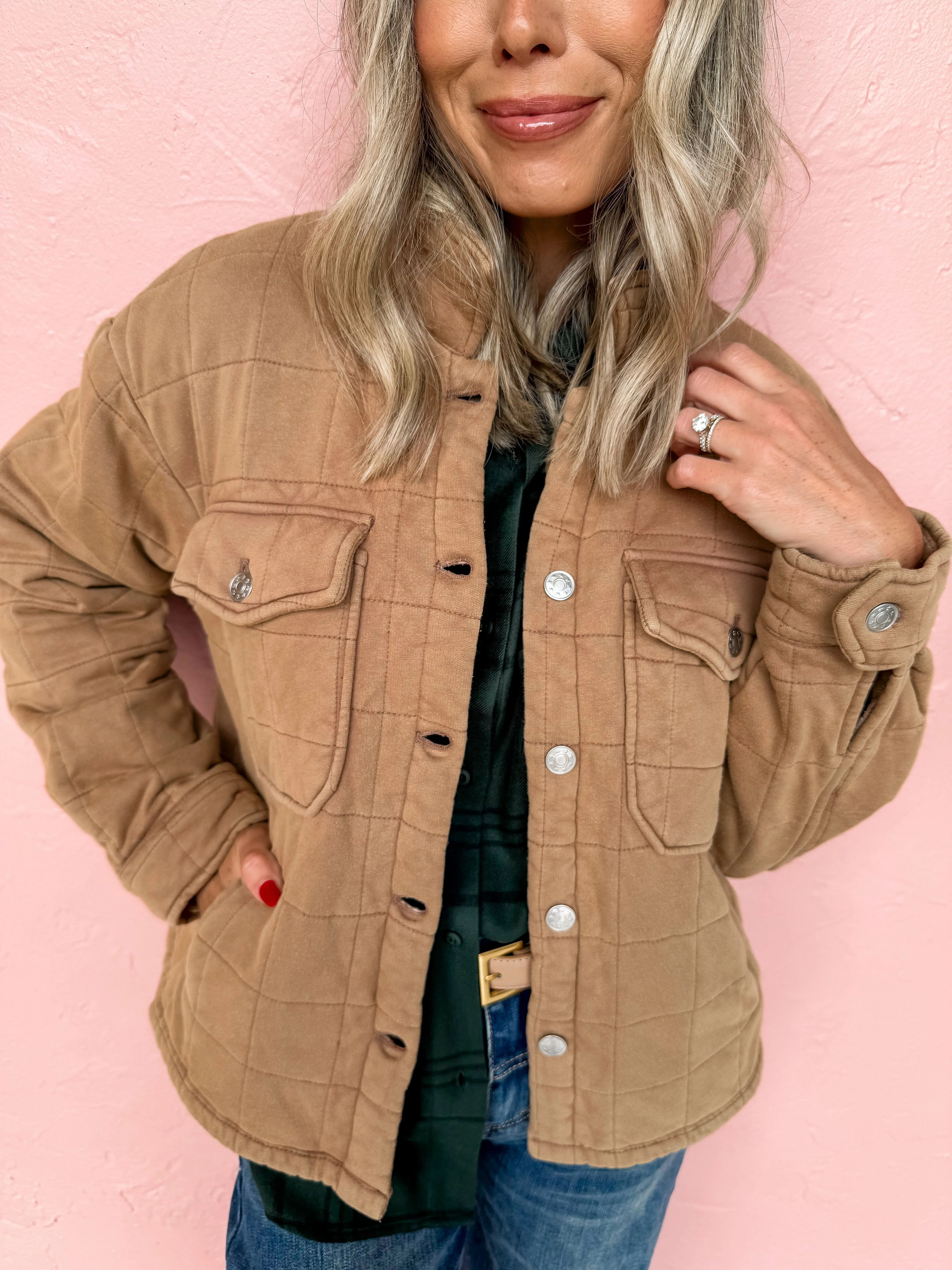 Set Me Free Quilted Shirt Jacket