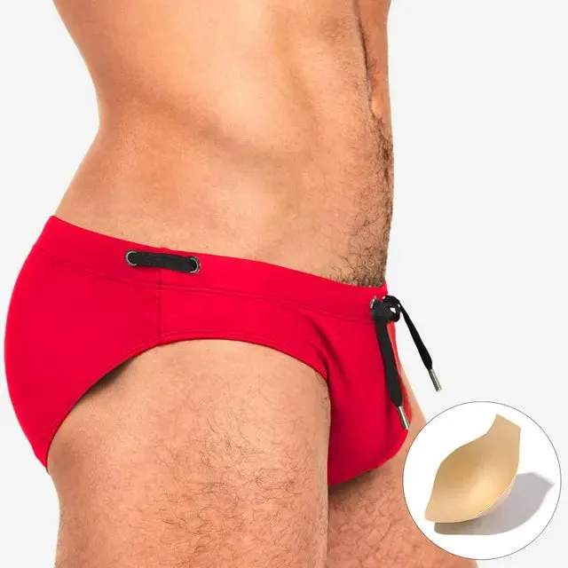 Sexy Low Waist Solid Pad Brief