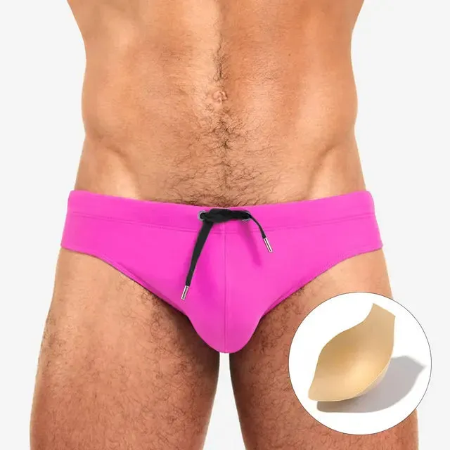 Sexy Low Waist Solid Pad Brief